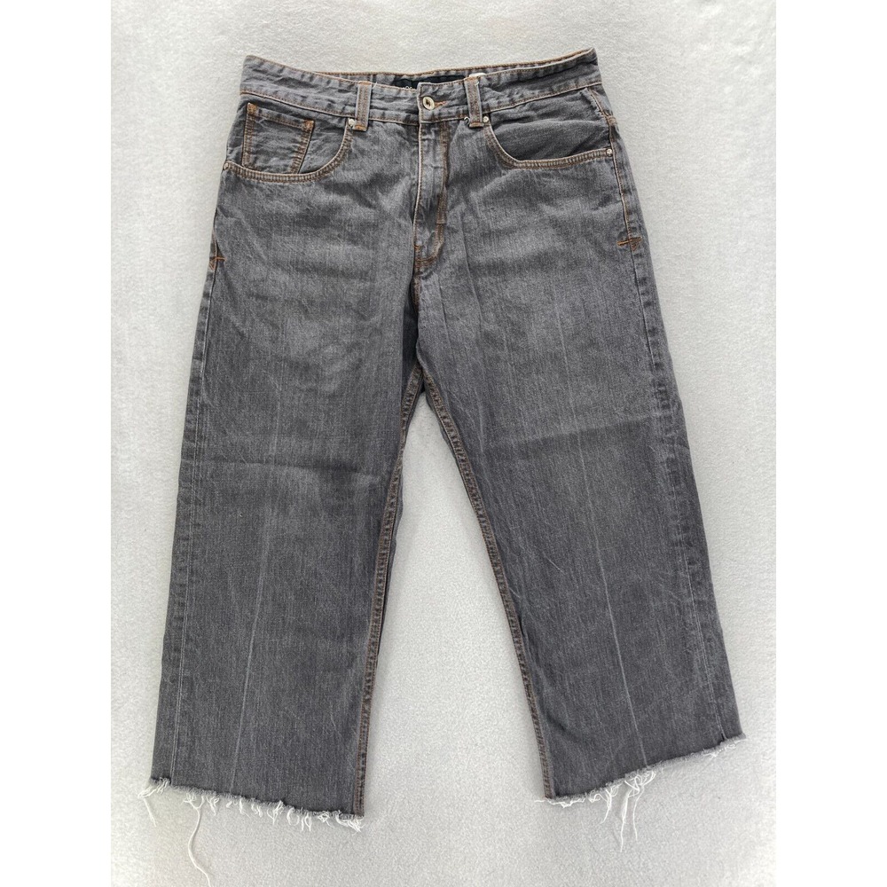Vintage Rocawear Cropped Jeans Mens 36 Gray Denim Original Fit Baggy Loose Y2K - Picture 2 of 13